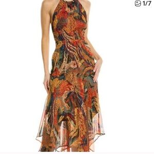 ALC silk and polyester midi dress with liner